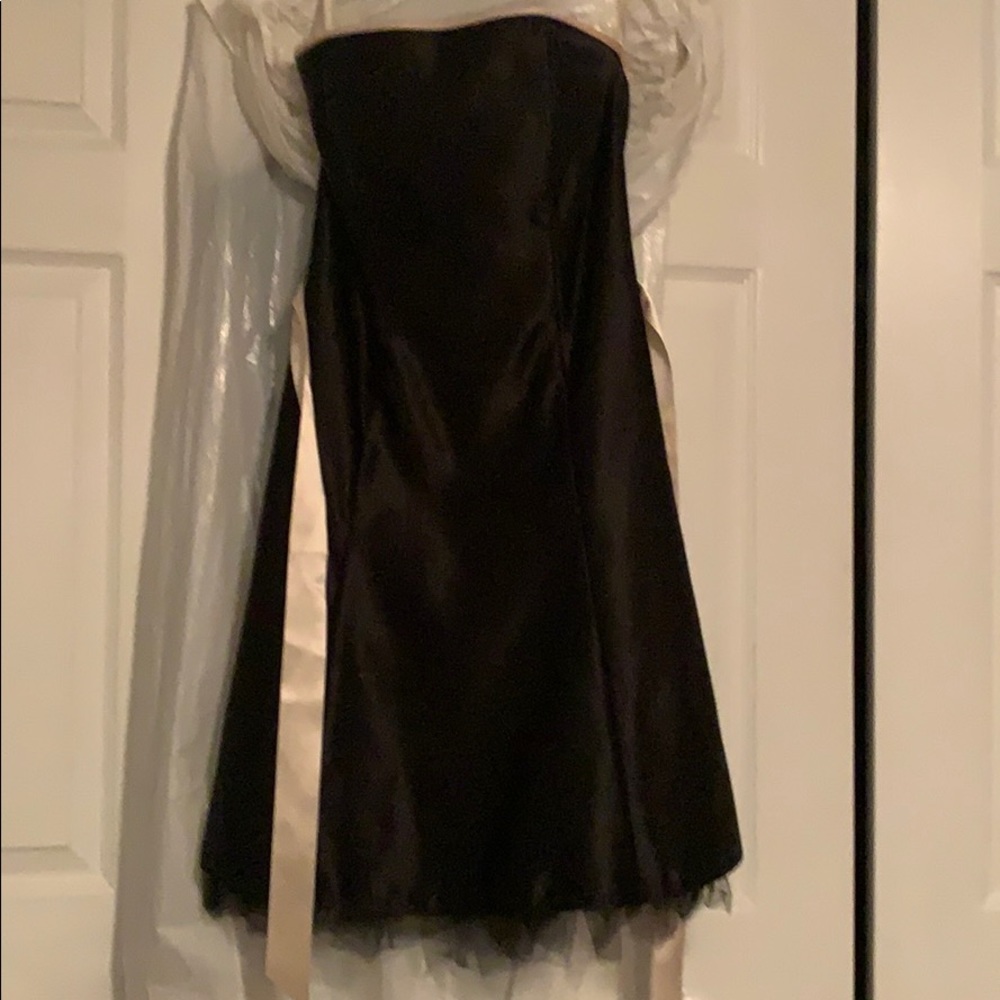 Black Satin Formal Dress